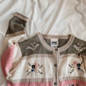 Vintage Northern Reflections Floral Cardigan SZ M